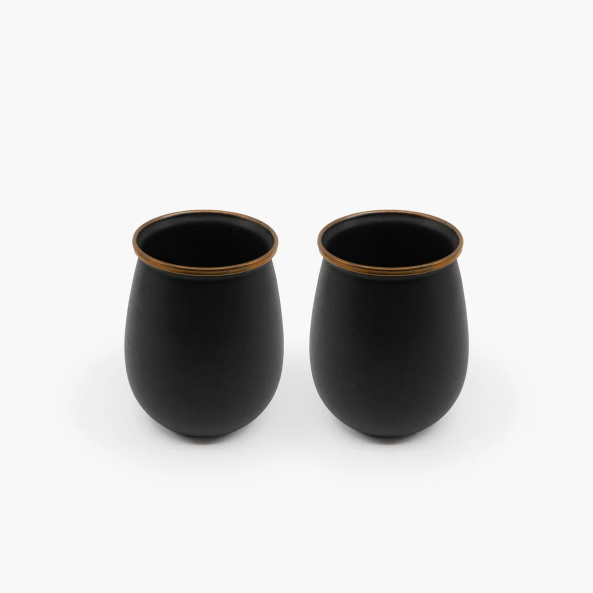 Barebones Enamel Tumbler Charcoal - Set of 2