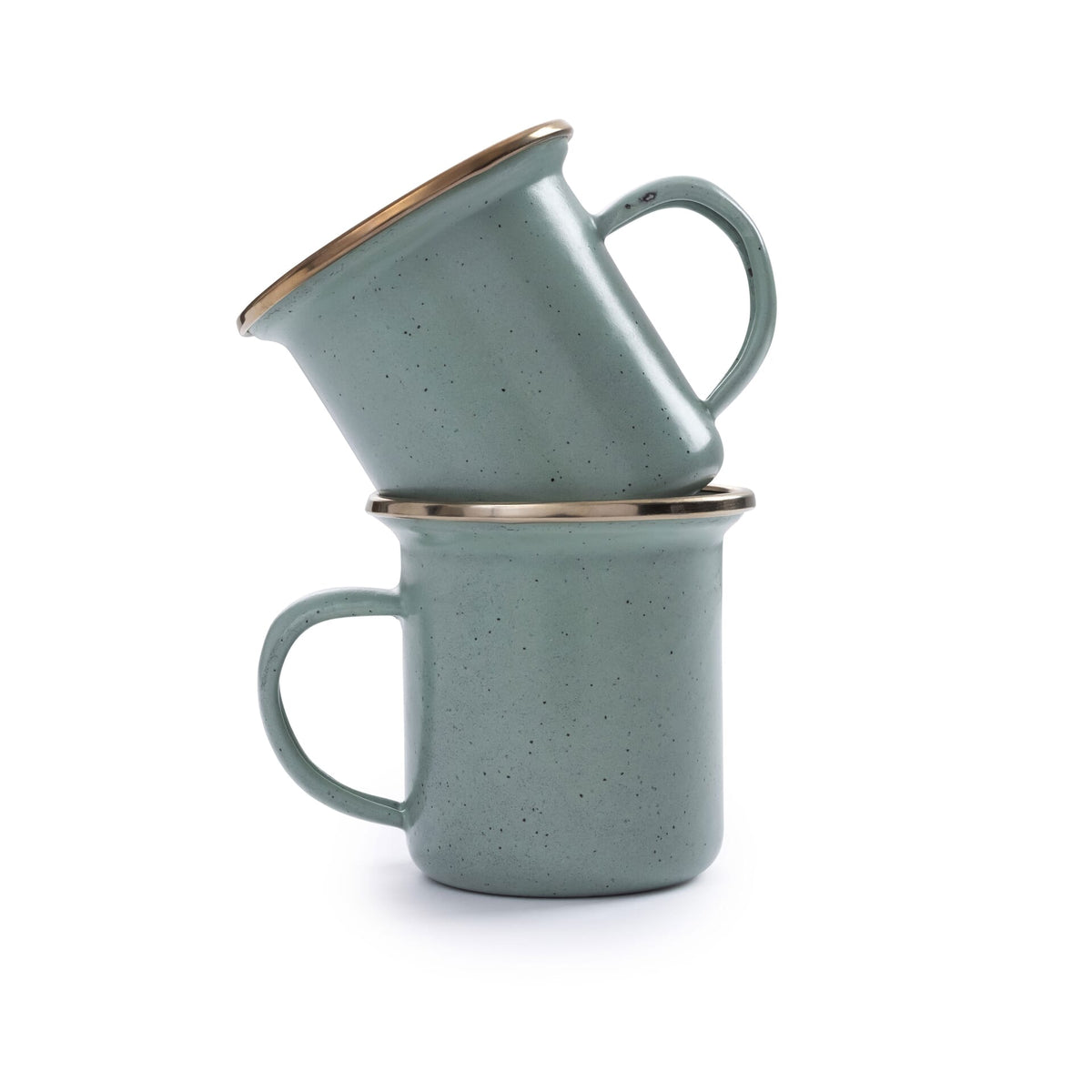 Barebones Enamel Espresso Cup Green - Set of 2