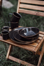 Barebones Enamel Espresso Cup Charcoal - Set of 2