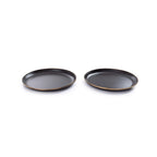 Barebones Enamel Plate Charcoal - Set of 2