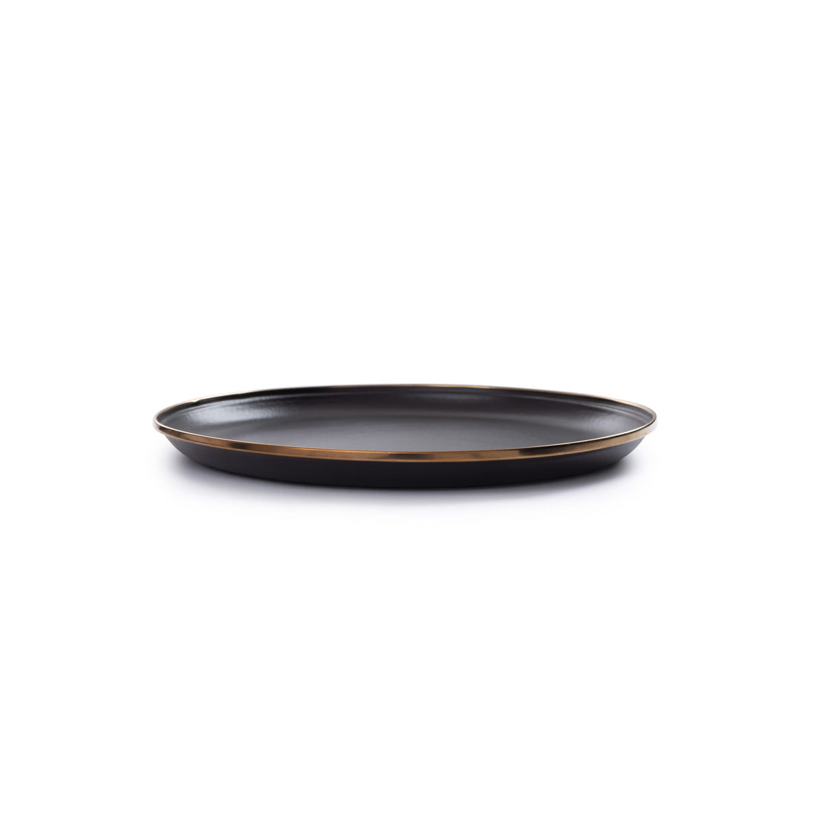 Barebones Enamel Plate Charcoal - Set of 2