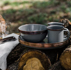 Barebones Enamel Tumbler Gray - Set of 2