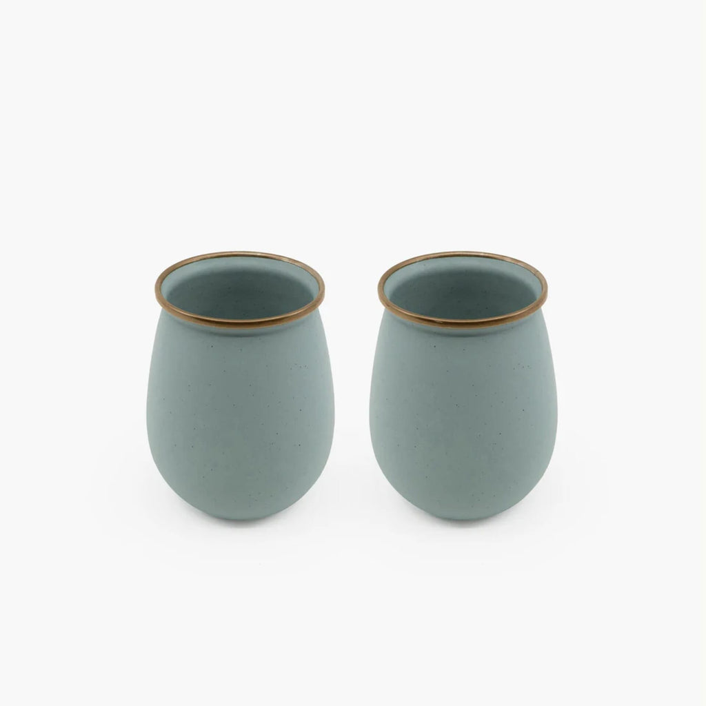 Barebones Enamel Tumbler Mint - Set of 2