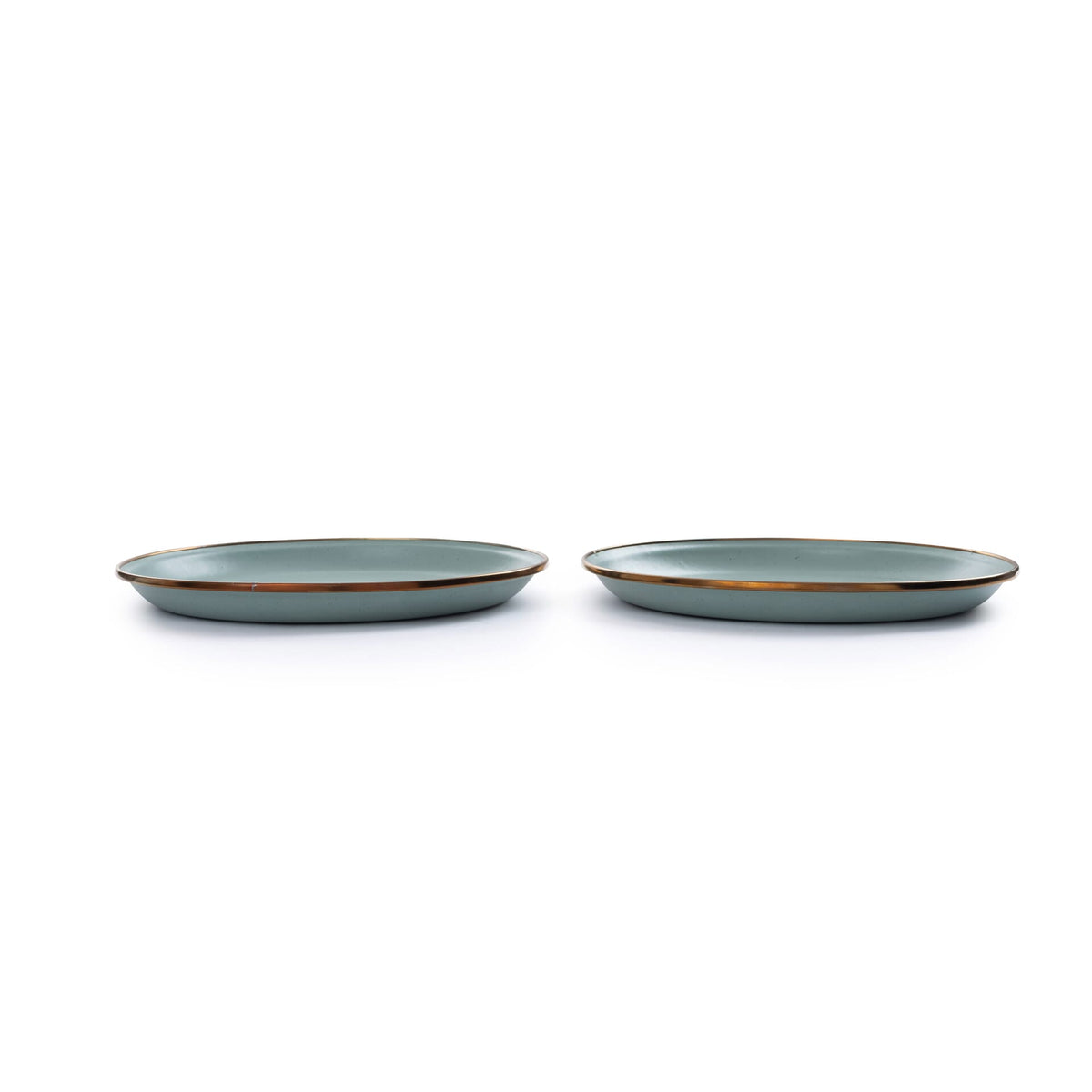 Barebones Enamel Salad Plate Green - Set of 2