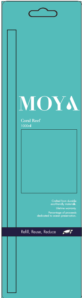 Moya 1000ml Lid & Straw (Mixed Colours)