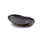 Barebones Enamel Salad Plate Charcoal - Set of 2