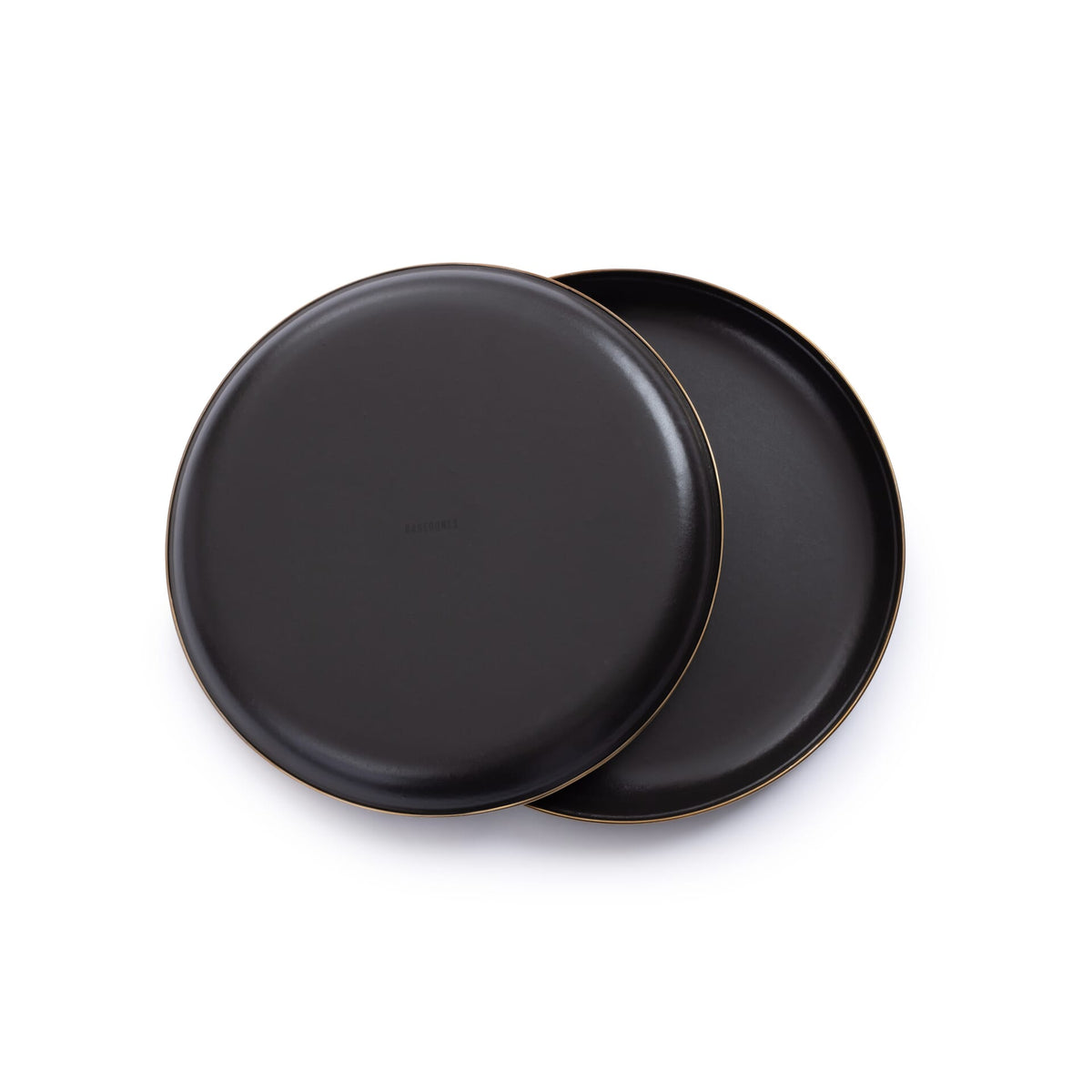 Barebones Enamel Plate Charcoal - Set of 2