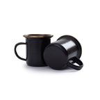 Barebones Enamel Espresso Cup Charcoal - Set of 2
