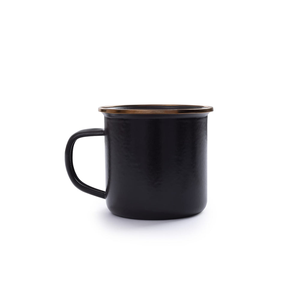 Barebones Enamel Mug Charcoal - Set of 2