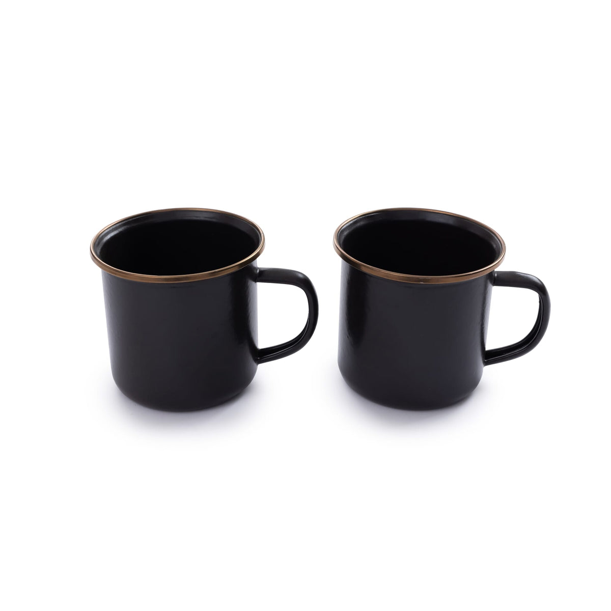 Barebones Enamel Mug Charcoal - Set of 2