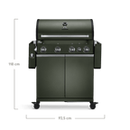 Burnhard Big FRED - Deluxe Gas Grill 4-Burner Green Edition - Stainless Steel Grates