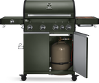 Burnhard Big FRED - Deluxe Gas Grill 4-Burner Green Edition - Stainless Steel Grates