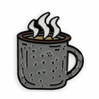 Barebones Enamel Pin - Mug